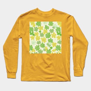 Scattered Clover 8 (MD23Pat004c) Long Sleeve T-Shirt